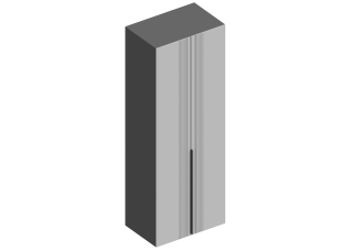 Шкаф 2-ств "Вита" с полками (штанга в комплекте) 700х520х2200 Тёмно серый