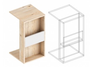 Стол приставной 2 (350х350х650)