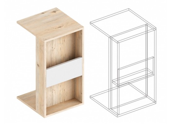 Стол приставной 2 (350х350х650), Велес