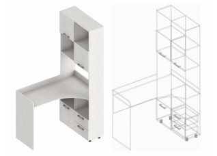 Уголок письменный «Умка» 800х1150х2045