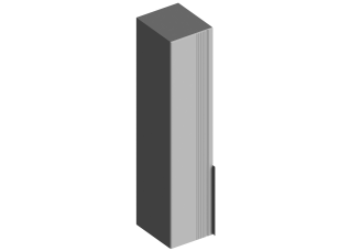 Пенал (надстройка) "Вита" 350х420х1628 Тёмно серый