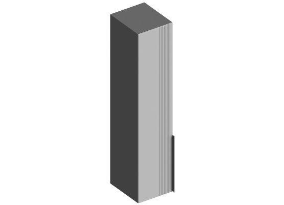 Пенал (надстройка) "Вита" 350х420х1628 Тёмно серый, Велес