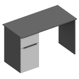 Стол письменный "Вита" (левое исполнение) 1200х600х760 Тёмно серый