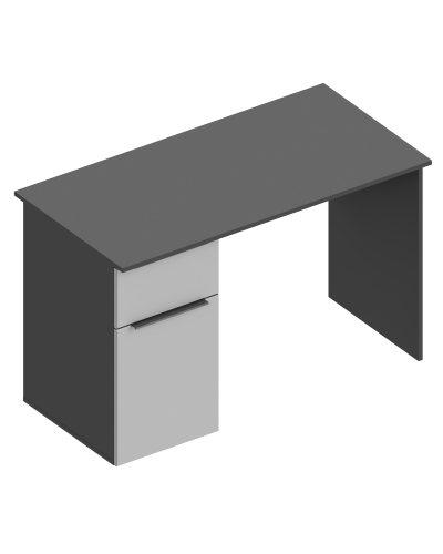 Стол письменный "Вита" (левое исполнение) 1200х600х760 Тёмно серый
