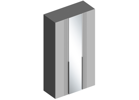 Шкаф 3-ств "Вита" 1200х520х2200 Тёмно серый, Велес