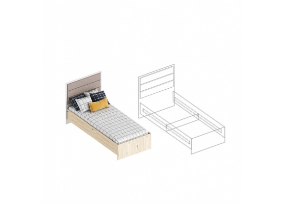 Кровать «Милана» 0,9, Велес