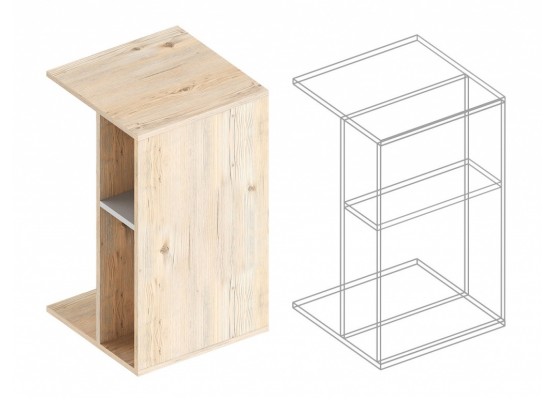 Стол приставной 1 (400х400х700), Велес