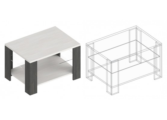 Стол журнальный «Велес-3» 720х500х450, Велес