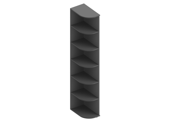 Стеллаж угловой "Стил" 300х500х2100 Тёмно серый, Велес