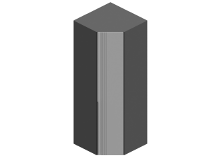 Шкаф угловой "Вита" 800х800х2200 Темно серый