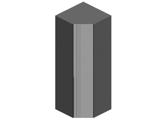 Шкаф угловой "Вита" 800х800х2200 Темно серый, Велес