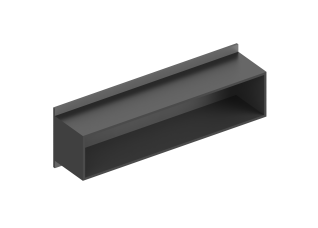 Полка настенная "Вита" №1 1300х300х400 Тёмно серый