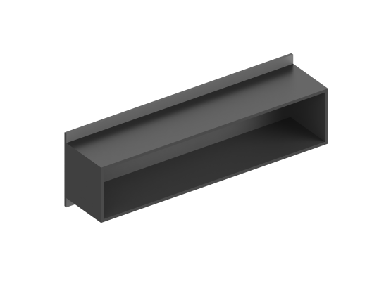 Полка настенная "Вита" №1 1300х300х400 Тёмно серый, Велес