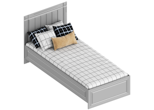 Кровать "Вита" 0,9 946х2032х1000 Тёмно серый