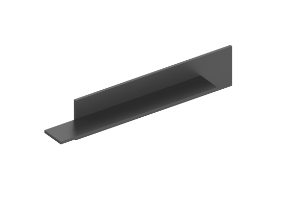 Полка настенная "Вита" №3 1200х166х240 Темно серый, Велес