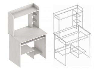 Стол компьютерный СК-3 800х600х1350