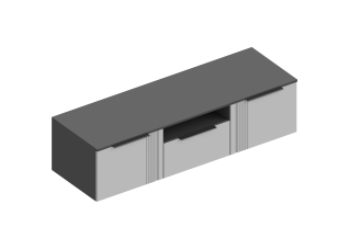 Тумба ТВ "Вита" 1600х520х420 Тёмно серый