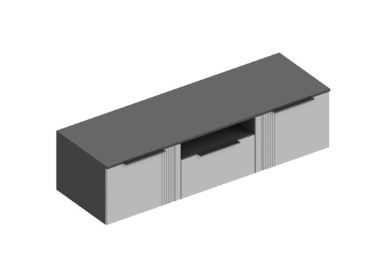 Тумба ТВ "Вита" 1600х520х420 Тёмно серый, Велес