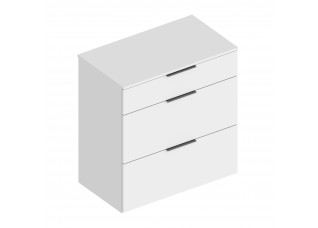 МС "Альте" Тумба 2-ств с ящиком 800х460х850 Белый лофт