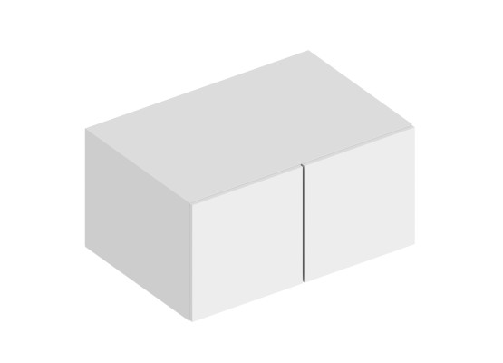 МС "Альте" Антресоль 2-ств 800х550х400 Белый лофт, Велес