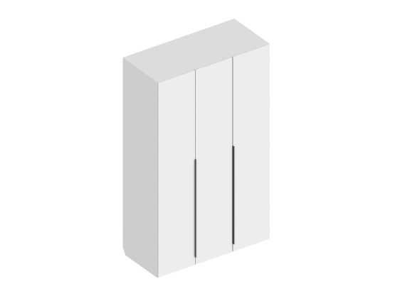 МС "Альте" Шкаф 3-ств 1200х550х2000 Белый лофт, Велес