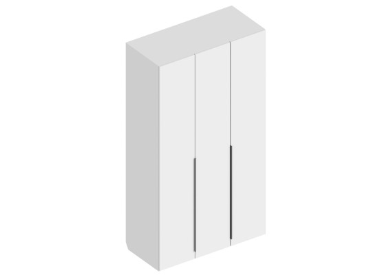 МС "Альте" Шкаф 3-ств 1200х550х2200 Белый лофт, Велес
