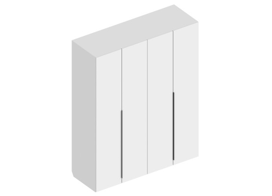 МС "Альте" Шкаф 4-ств 1600х550х2000 Белый лофт, Велес