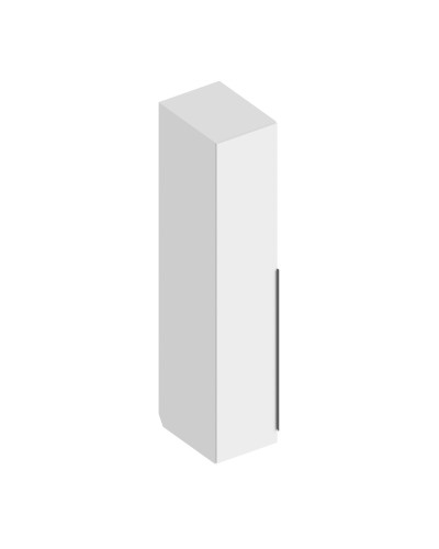 МС "Альте" Пенал 1-ств с полками (штанга в комплекте) 400х550х2000 Белый лофт, Велес