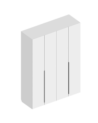 МС "Альте" Шкаф 4-ств 1600х550х2200 Белый лофт, Велес