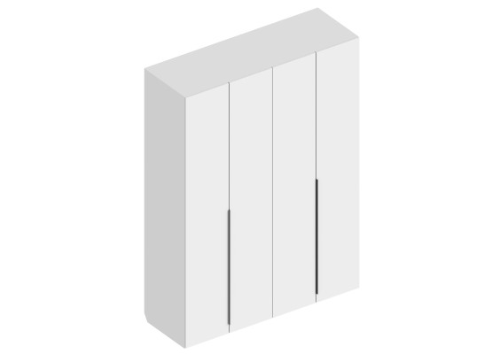 МС "Альте" Шкаф 4-ств 1600х550х2200 Белый лофт, Велес