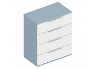 МС "Бриз" Комод с 4 ящиками 800х460х940 Дасти грин/Белый лофт