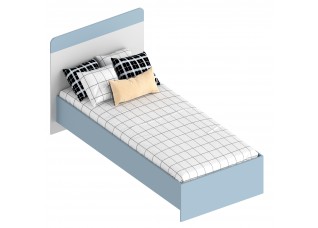 МС "Бриз" Кровать 0,9 (футорка 10) 1052х2032х1020 Дасти грин/Белый лофт