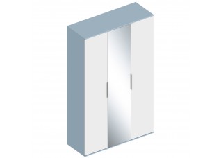 МС "Бриз" Шкаф 3-ств с зеркалом 1400х520х2300 Дасти грин/Белый лофт