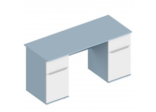 МС "Бриз" Стол письменный 2-х тумбовый 1500х600х760 Дасти грин/Белый лофт