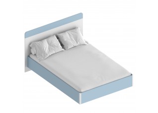 МС "Бриз" Кровать 1,4 (футорка 10) 1562х2049х1020 Дасти грин/Белый лофт