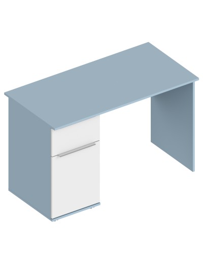 МС "Бриз" Стол письменный ЛЕВЫЙ/ПРАВЫЙ 1200х600х760 Дасти грин/Белый лофт, Велес