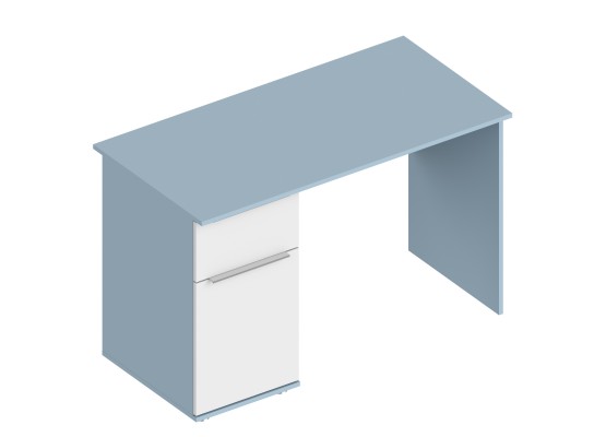 МС "Бриз" Стол письменный ЛЕВЫЙ/ПРАВЫЙ 1200х600х760 Дасти грин/Белый лофт, Велес