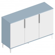 МС "Бриз" Комод 3-ств (футорка 10) 1500х460х1000 Дасти грин/Белый лофт