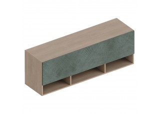 МС "Ева" Шкаф настенный 1-ств 1500х420х520 Тира/Палм грин