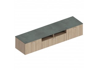 МС "Ева" Тумба ТВ 2100х530х420 Тира/Палм грин/Кадена вуд