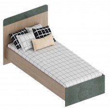 МС "Ева" Кровать 0,9 (футорка 10) 1052х2032х1020 Тира/Кадена вуд/Палм грин