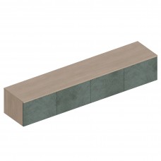 МС "Ева" Тумба ТВ подвесная 2000х420х350 Тира/Палм грин