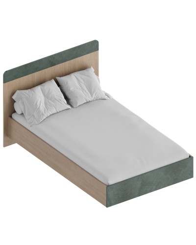 МС "Ева" Кровать 1,2 (футорка 10) 1362х2049х1020 Тира/Кадена вуд/Палм грин, Велес