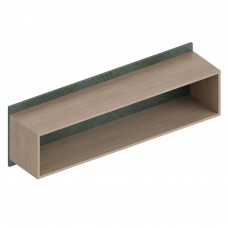 МС "Ева" Полка настенная 1300х300х400 Тира/Палм грин