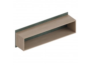 МС "Ева" Полка настенная 1300х300х400 Тира/Палм грин