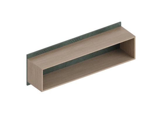 МС "Ева" Полка настенная 1300х300х400 Тира/Палм грин, Велес