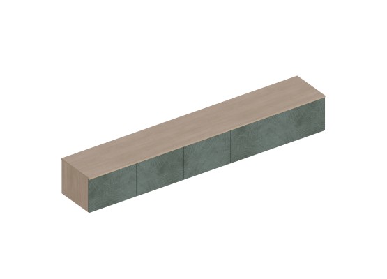 МС "Ева" Тумба ТВ подвесная 2500х420х350 Тира/Палм грин, Велес