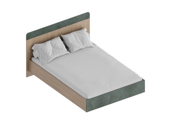МС "Ева" Кровать 1,4 (футорка 10) 1562х2049х1020 Тира/Кадена вуд/Палм грин, Велес