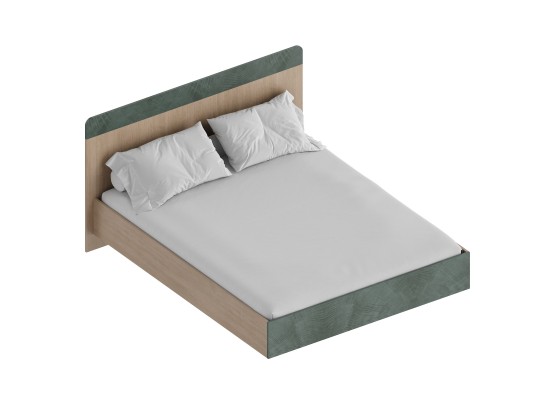 МС "Ева" Кровать 1,6 (футорка 10) 1762х2049х1020 Тира/Кадена вуд/Палм грин, Велес