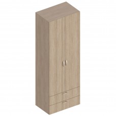 МС "Ева" Шкаф 2-ств с 2 ящиками 800х520х2300 Тира/Кадена вуд